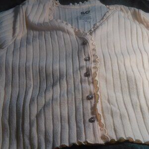 Junior's SO Button Down Yellow Blouse (Size 1X)